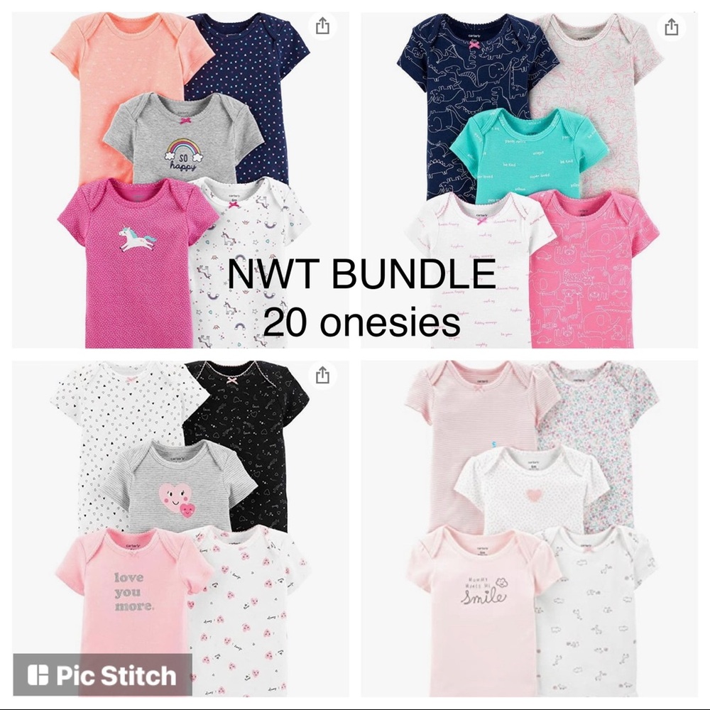 Carters 20 onesies bundle NWT